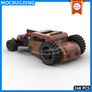 Конструктор MOC: Классический городской автомобиль 1920-х годов, модель Rat Car, DIY-набор для сборки, креативные гоночные игрушки, коллекционные подарки для демонстрации