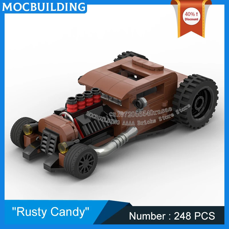 Конструктор MOC: Классический городской автомобиль 1920-х годов, модель Rat Car, DIY-набор для сборки, креативные гоночные игрушки, коллекционные подарки для демонстрации