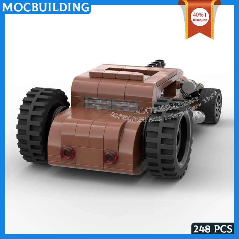 Конструктор MOC: Классический городской автомобиль 1920-х годов, модель Rat Car, DIY-набор для сборки, креативные гоночные игрушки, коллекционные подарки для демонстрации