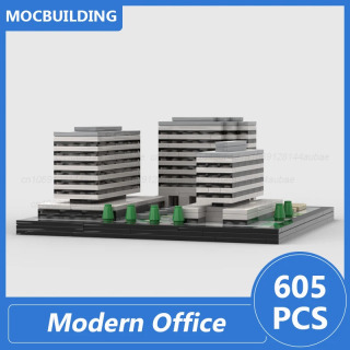 Zamonaviy ofis binolari Moc bloklari oʻz qoʻllaringiz bilan gʻishtlarni yigʻish arxitektura modeli koʻrgazmasi ijodiy taʻlimiy Rojdestvo oʻyinchoqlari sovgʻalari 605 dona Светло-серый