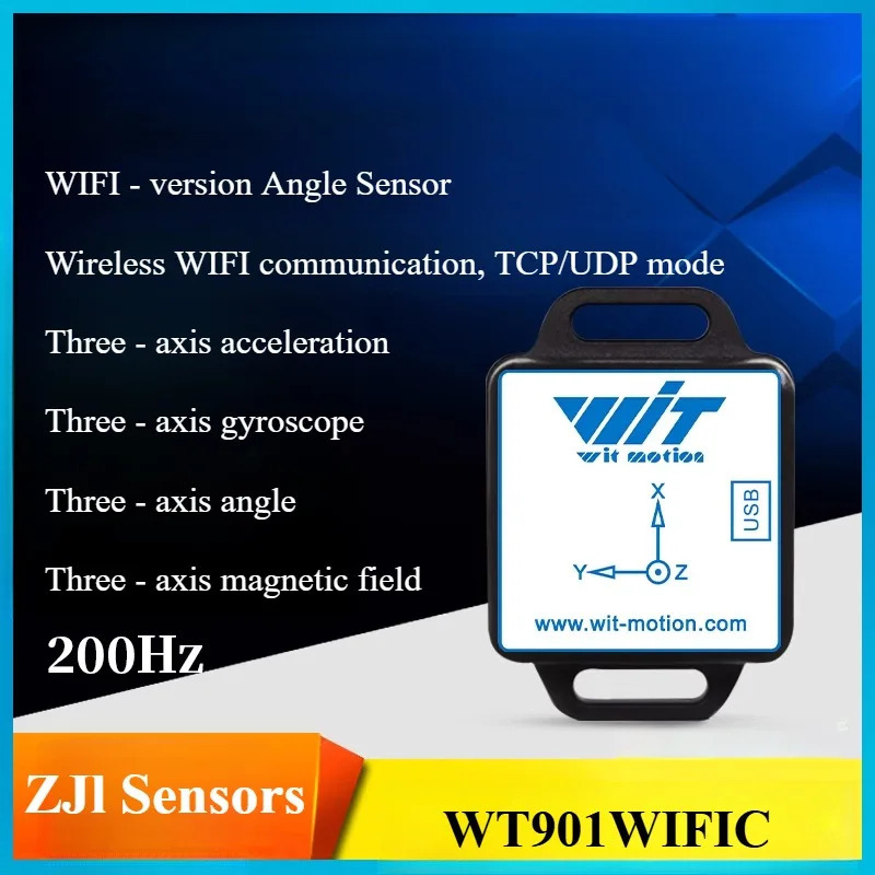 WT901WIFIC narsalar interneti WIFI masofaviy joylashuv burchak sensori Uch oʻqli akselerometr giroskop simsiz magnit maydon