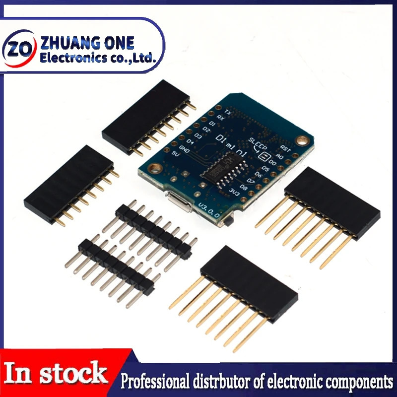 Arduino Nodemcu V2 MicroPython uchun ESP8266 CH340 CH340G 4MB asosidagi Wemos D1 Mini V3.0.0 WIFI ishlab chiqish platasi
