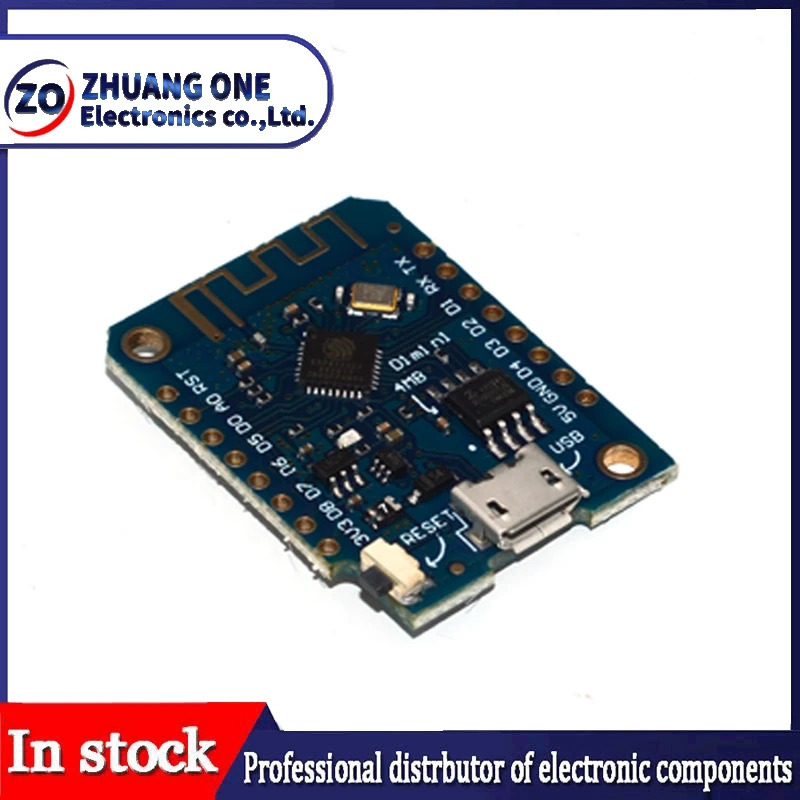 Arduino Nodemcu V2 MicroPython uchun ESP8266 CH340 CH340G 4MB asosidagi Wemos D1 Mini V3.0.0 WIFI ishlab chiqish platasi