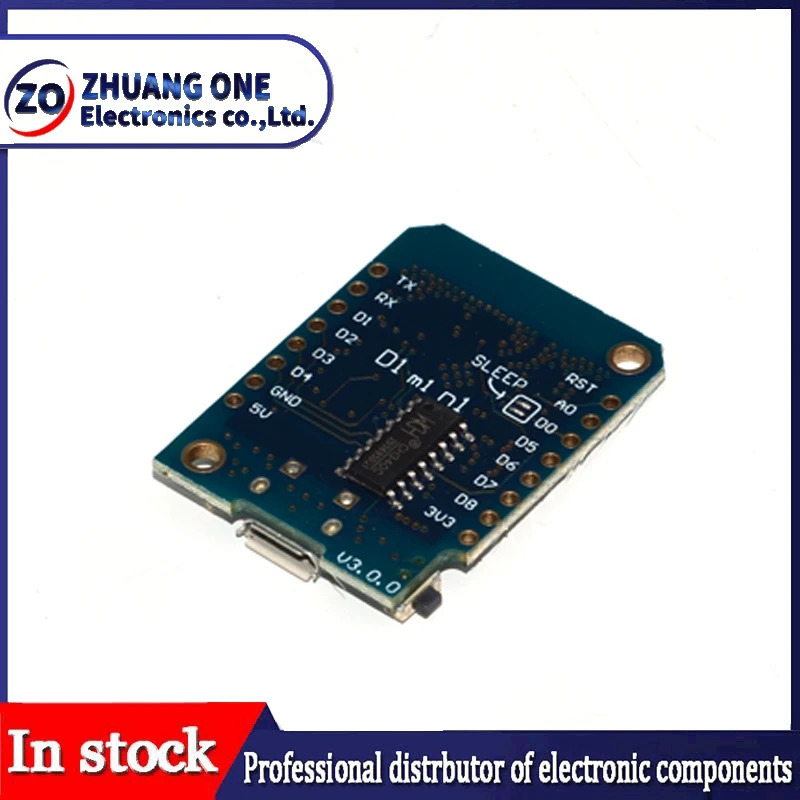 Arduino Nodemcu V2 MicroPython uchun ESP8266 CH340 CH340G 4MB asosidagi Wemos D1 Mini V3.0.0 WIFI ishlab chiqish platasi