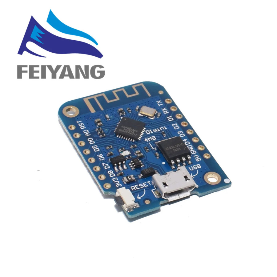 Wemos D1 Mini V3.0.0 WIFI Интернет вещей макетная плата на базе ESP8266 CH340 CH340G 4 МБ для Arduino Nodemcu V2 MicroPython