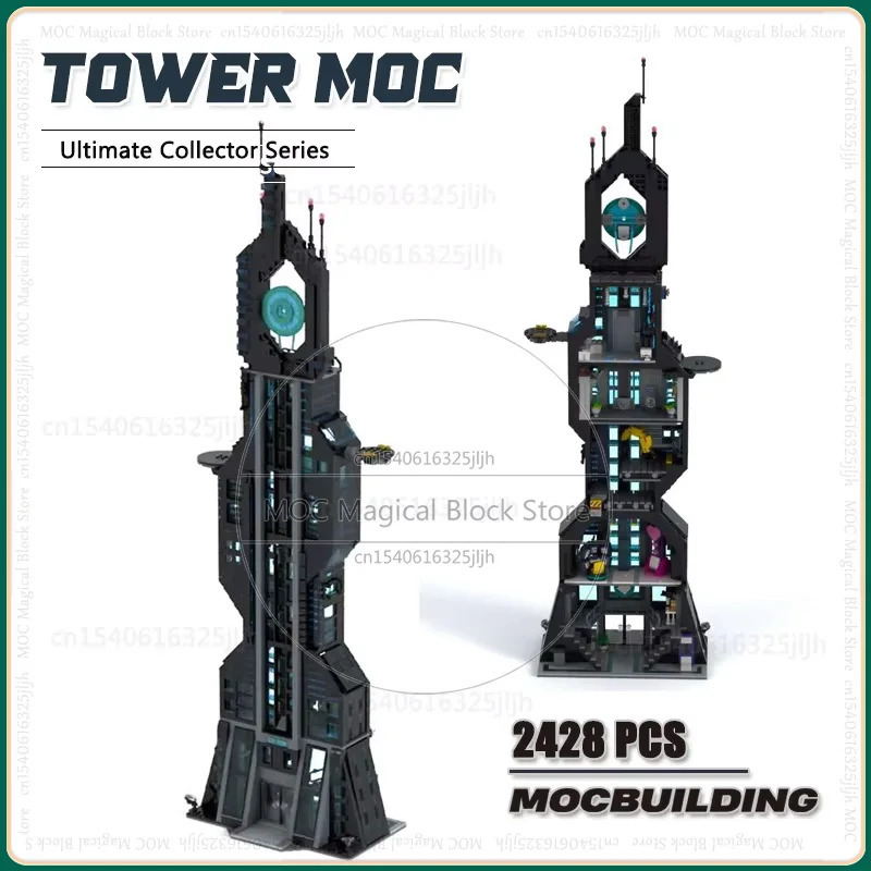 Киноигра MOC, строительные блоки, знаменитая башня, технология, кирпичи, сделай сам, сборка, коллекция, модель, уличный дисплей, строительные игрушки, подарки