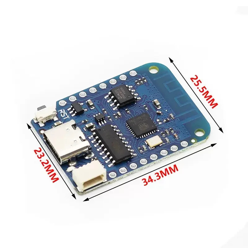 WEMOS D1 Mini V4.0.0 TYPE-C USB WIFI Internet-narsalar platasi ESP8266 4MB MicroPython Nodemcu Arduino bilan mos keladi