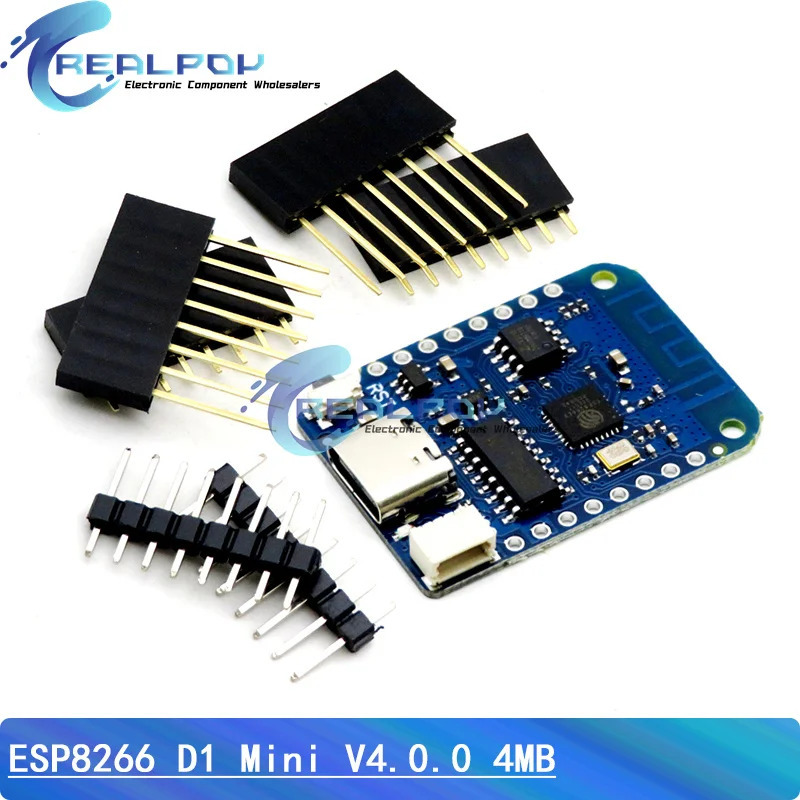 WEMOS D1 Mini V4.0.0 TYPE-C USB WIFI Internet-narsalar platasi ESP8266 4MB MicroPython Nodemcu Arduino bilan mos keladi