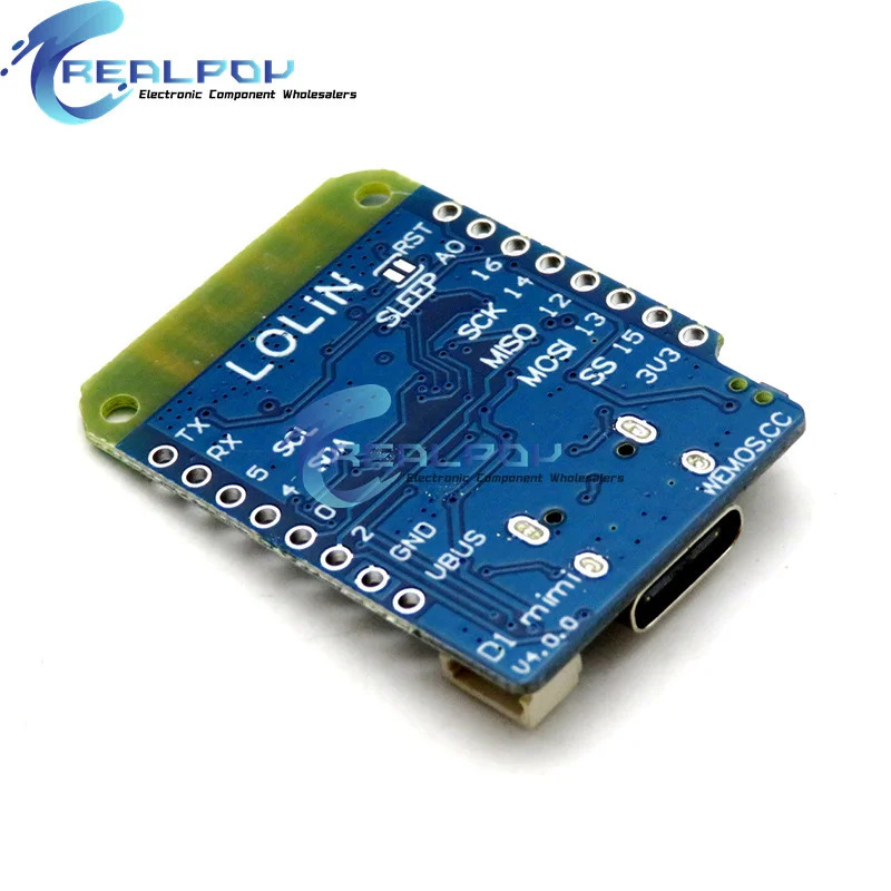 WEMOS D1 Mini V4.0.0 TYPE-C USB WIFI Internet-narsalar platasi ESP8266 4MB MicroPython Nodemcu Arduino bilan mos keladi