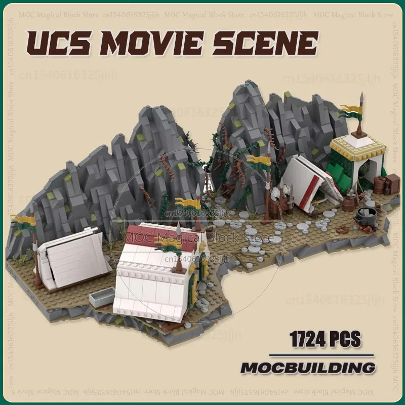 Film sahnasi seriyali UCS Moc qurilish bloklari Dunharrow texnologiyasida marshalling gʻishtli DIY yigʻish namunasi oʻyinchoq Rojdestvo sovgʻalari uchun