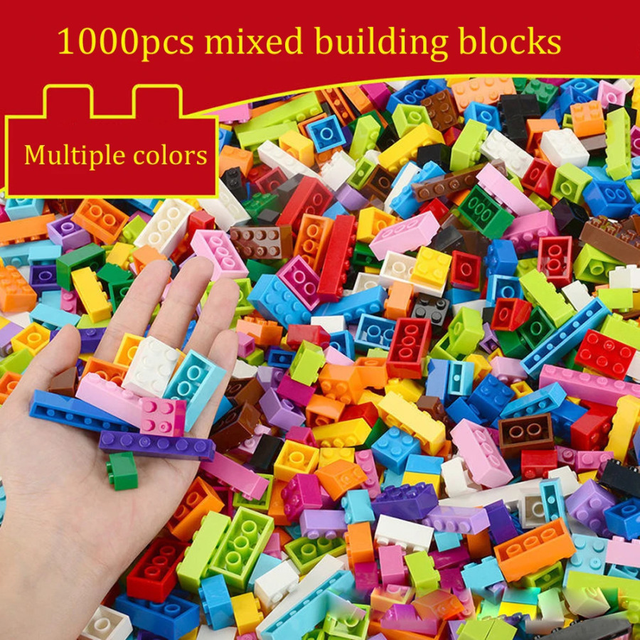Набор Из 1000 Креативных Строительных Блоков, Совместимых С Lego, Самозащелкивающиеся Кирпичики, Развивающая Игрушка Для Детей