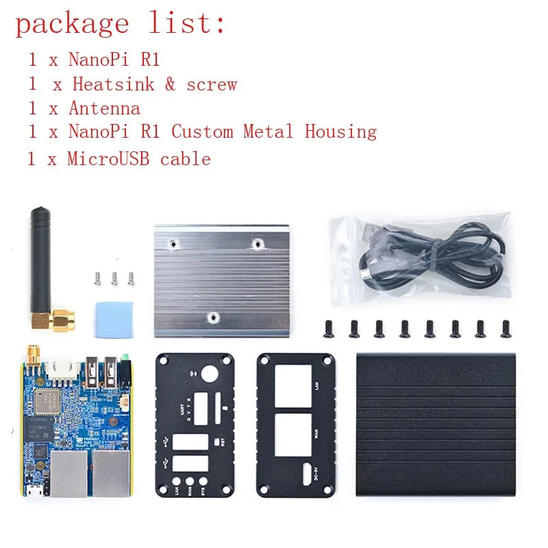 Nanopi R1 Двухэкранный маршрутизатор Интернета вещей IoT, поддержка Ubuntu и OpenWrt с открытым исходным кодом