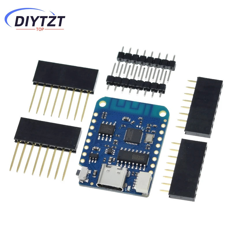 DIYTZT WEMOS D1 Mini V4.0.0 TYPE-C USB WIFI Плата Интернета вещей на базе ESP8266 4 МБ MicroPython Nodemcu Arduino Совместимость