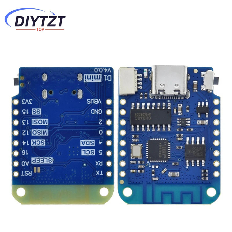 DIYTZT WEMOS D1 Mini V4.0.0 TYPE-C USB WIFI Плата Интернета вещей на базе ESP8266 4 МБ MicroPython Nodemcu Arduino Совместимость