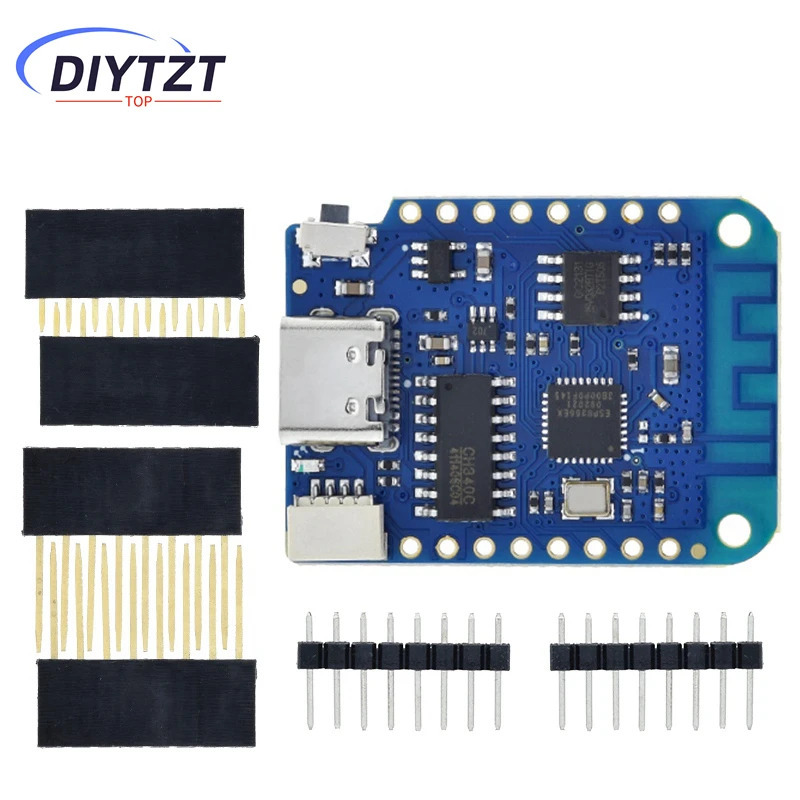 DIYTZT WEMOS D1 Mini V4.0.0 TYPE-C USB WIFI Плата Интернета вещей на базе ESP8266 4 МБ MicroPython Nodemcu Arduino Совместимость