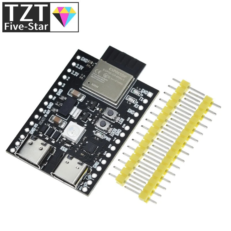 ESP32 / ESP32-C3 WiFi + Bluetooth 5,0 Интернет вещей Dual Type-C макетная плата, основная плата для Arduino