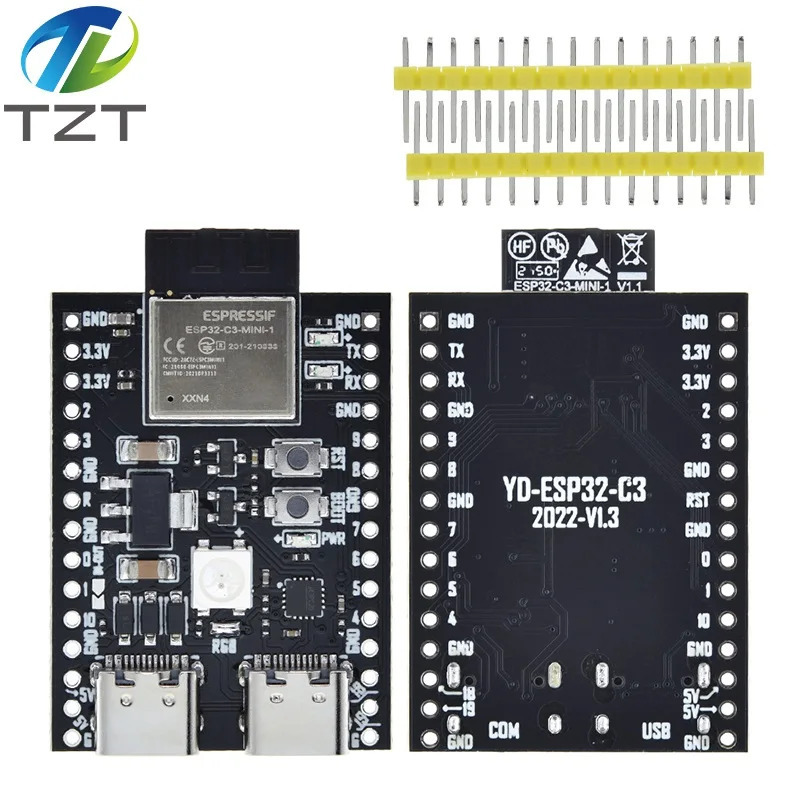 ESP32 / ESP32-C3 WiFi + Bluetooth 5,0 Интернет вещей, двойная плата разработки Type-C, основная плата ESP32-C3-DevKitM-1 для Arduino