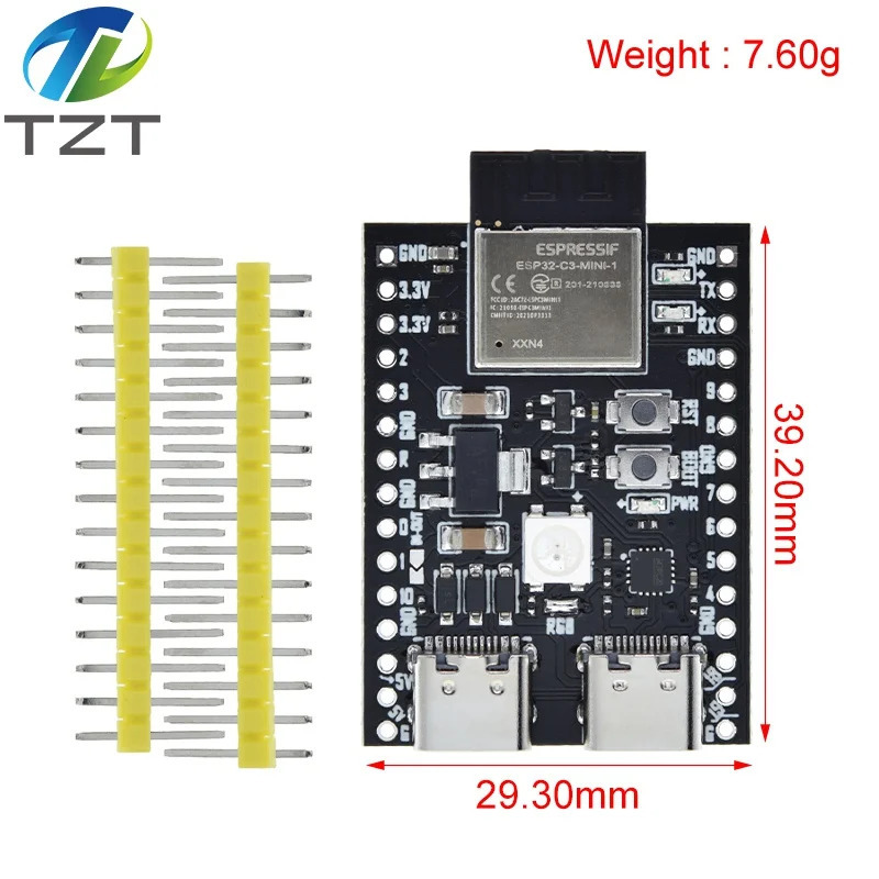 ESP32 / ESP32-C3 WiFi + Bluetooth 5,0 Интернет вещей, двойная плата разработки Type-C, основная плата ESP32-C3-DevKitM-1 для Arduino