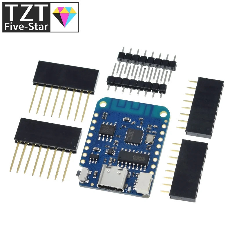 GREATZT D1 Mini V4.0.0 - ESP8266 4MB asosidagi WEMOS WIFI Internet-narsalar platasi MicroPython, Nodemcu, Arduino bilan mos keladi