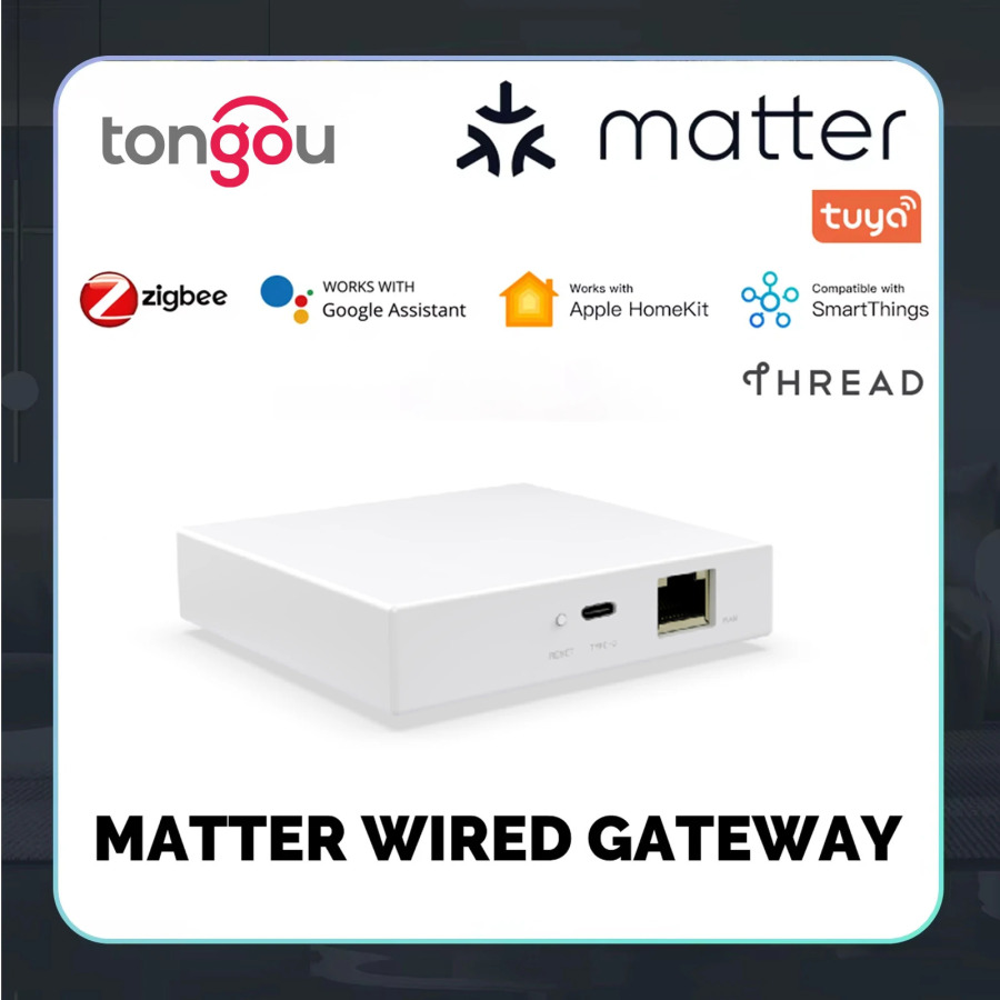 TONGOU Matter Gateway, Tuya Zigbee Hub, голосовое управление с Siri, HomeKit, SmartThings, Google Assistant, умный дом