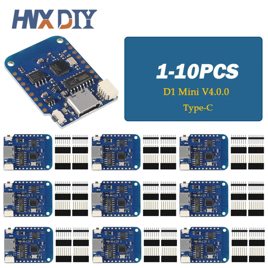 1-10 шт. WEMOS D1 Mini V4.0.0 TYPE-C WIFI плата Интернета вещей на базе ESP8266 4 МБ LOLIN 12C MicroPython Nodemcu для Arduino