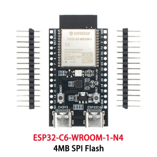 ESP32 ESP32-C6 WiFi + Bluetooth Интернет вещей Двойная плата разработки Type-C Основная плата ESP32-C6-DevKit C N4R2 для Arduino Желтый
