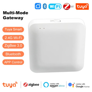 Умный Wi-Fi/Bluetooth/ZigBee 3.0 мультирежимный смарт-шлюз/беспроводной хаб, совместимый с Tuya, Alexa, Google Home Assistant Светло-серый