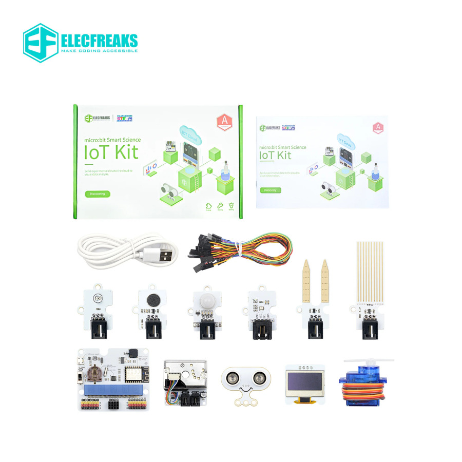 Комплект microbit ELECFREAKS Smart Science IoT, стартовый комплект microbit Sensor Data to The Cloud Internet с RTC (без Micro:bit)