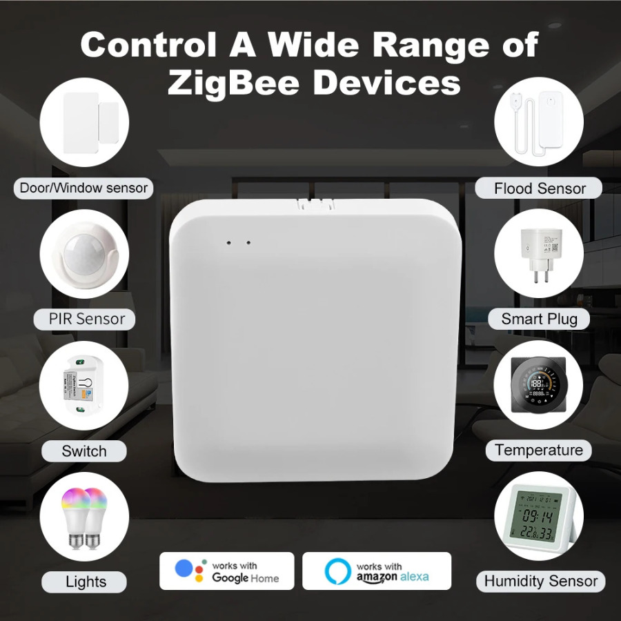Tuya Zigbee 3.0 Gateway Hub Умный дом Беспроводной мост работает с приложением Smart Life Дистанционное управление Автоматизация Интеллектуальное устройство