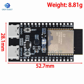 ESP32 / ESP32-C6 WiFi + Bluetooth Интернет вещей Двойная плата разработки Type-C Основная плата ESP32-C6-DevKit C N16R8