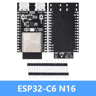 ESP32/ESP32-C6 WiFi+Bluetooth narsalar Interneti Dual Type-C ishlab chiqish platasi ESP32-C6-DevKit C N16R8 Розовый