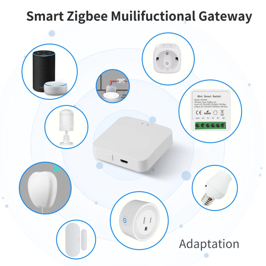 Simsiz simli shlyuz ZigBee 3.0 Tuya Smart Hub Bridge Smart Life ilovasi masofadan boshqarish pulti Alexa Google Home Assistant bilan ishlaydi