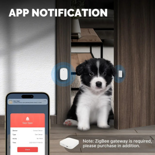 MOES ZigBee/WiFi aqlli eshik sensori, uyingizni Tuya ilovasi, deraza/eshikni aniqlash va aqlli hayot mosligi bilan himoya qiling