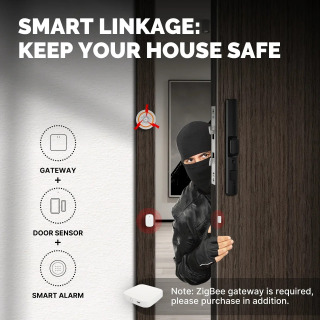 MOES ZigBee/WiFi aqlli eshik sensori, uyingizni Tuya ilovasi, deraza/eshikni aniqlash va aqlli hayot mosligi bilan himoya qiling