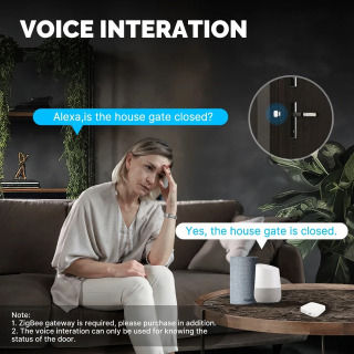 MOES ZigBee/WiFi aqlli eshik sensori, uyingizni Tuya ilovasi, deraza/eshikni aniqlash va aqlli hayot mosligi bilan himoya qiling