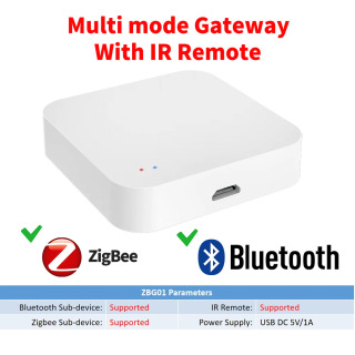 Tuya Zigbee Hub Беспроводной многорежимный шлюз для автоматизации умного дома для устройств ZigBee через Smart Life Бежевый