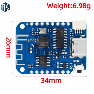 Для WEMOS D1 Mini V4.0.0 TYPE-C USB WIFI Плата Интернета вещей на базе ESP8266 4 МБ MicroPython Nodemcu для Arduino, совместимая