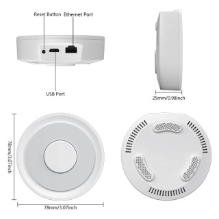 HomeKit ZigBee Gateway Hub Smart Home Wireless/Simed Bridge Tuya Smart Life Apple iPhone Siri Alexa Google Home bilan ishlaydi.