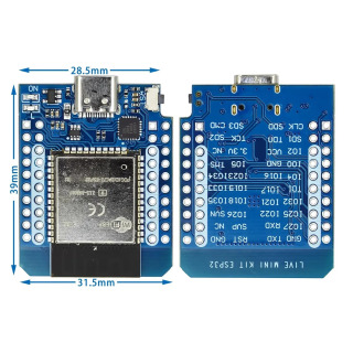 Плата разработки D1 Mini ESP-32 WiFi+Bluetooth для Интернета вещей на базе ESP8266, полнофункциональная