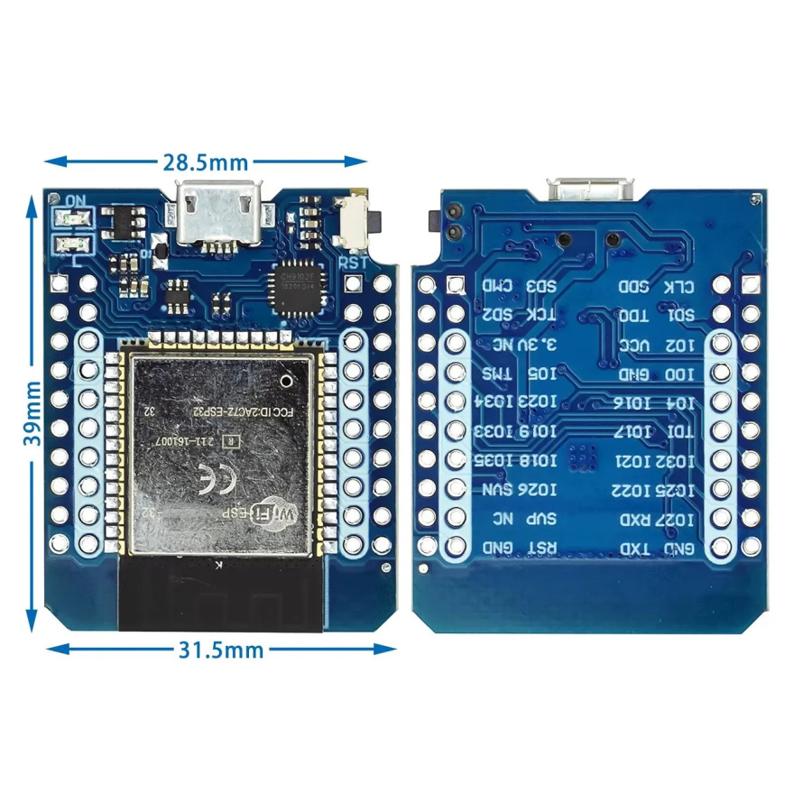 Плата разработки D1 Mini ESP-32 WiFi+Bluetooth для Интернета вещей на базе ESP8266, полнофункциональная
