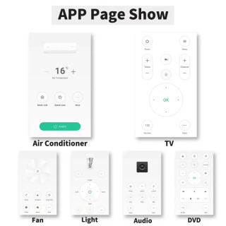 Tuya WiFi Smart IR masofadan boshqarish pulti Alexa bilan mos keluvchi TV DVD audio tizimi konditsioneri