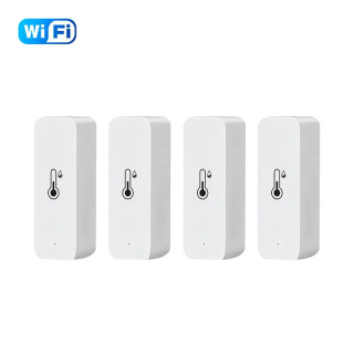 IHSENO Tuya Wi-Fi harorat namligi sensori Smart Life APP monitori Smart Home Alexa Google Home bilan ishlaydi Hub talab qilinmaydi серебристый