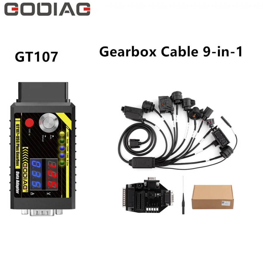 GODIAG ECU GPT Boot/G-V Кабель ЭБУ/Кабель коробки передач 7-в-1/Кабель коробки передач 9-в-1+GT107+ Адаптер данных коробки передач DSG Plus