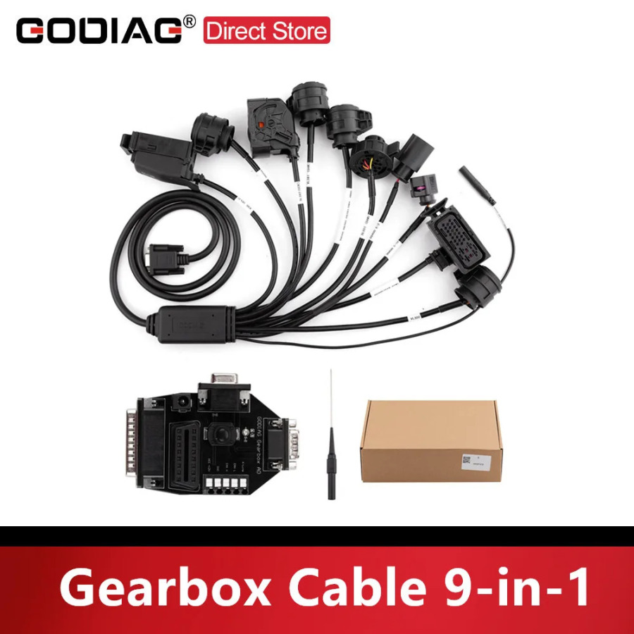 Комплект тросов коробки передач GODIAG 9-в-1 для V-A-G V30/DQ200/DL501/VL300/VL381/DQ500/DQ250/DQ380 для Multi Prog и AUTEL Gbox