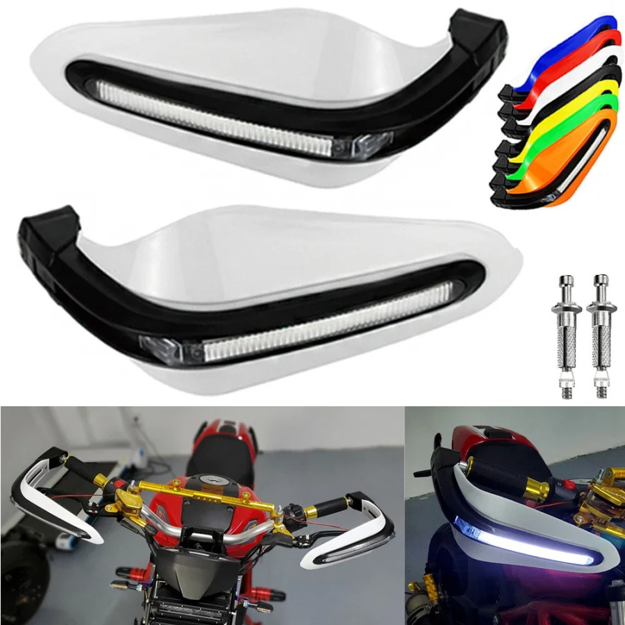 Motocross va Enduro uchun LED yoritgichli, suv oʻtkazmaydigan mototsikl tutqichi himoyachilari