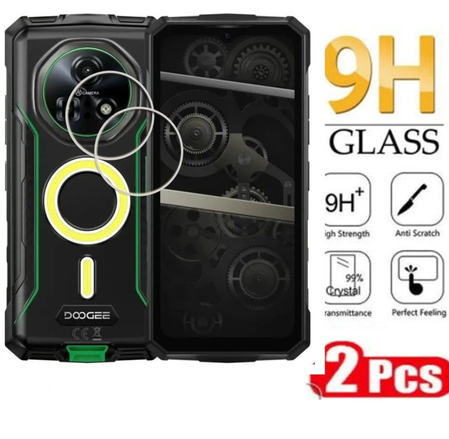 2 dona. Doogee Fire 7 Pro 6,6 dyuymli 2025 Doogee Fire7 FIRE 5 Pro Ultra kamera linzalari uchun 9H HD temperli shisha himoya plyonkasi