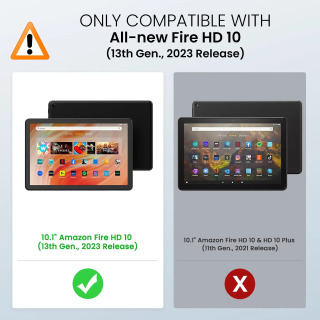 Чехол для Amazon Fire HD 10 (13-го поколения) 2023, 10,1 дюйма, усовершенствованная подушка безопасности, защита от падения, гибкий силиконовый противоударный чехол из ТПУ для планшета Красный одиннадцать
