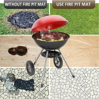 Lager barbekyu piknigi uchun ochiq havoda pishirish uchun suv oʻtkazmaydigan yuqori haroratli yongʻinga chidamli mat