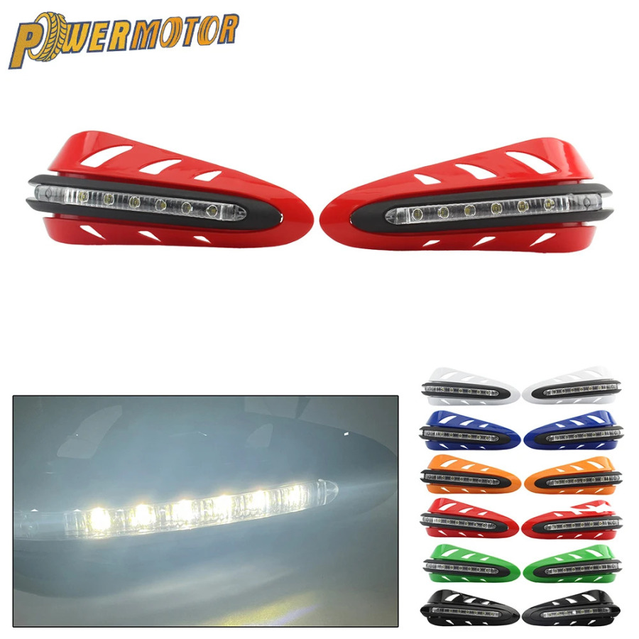 Mototsikl qoʻriqchilari manjetlari LED burilish signali miltillovchi qoʻriqchi Mototsikl kir velosipedi Enduro Handguard motokros