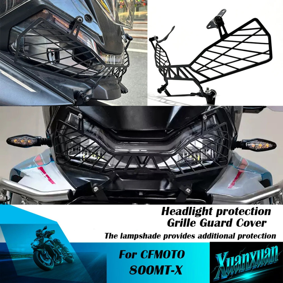Защитная сетка для передней фары мотоцикла CFMOTO 800MT-X 800mtx, решетка-кожух для фары, сетчатый чехол для лампы